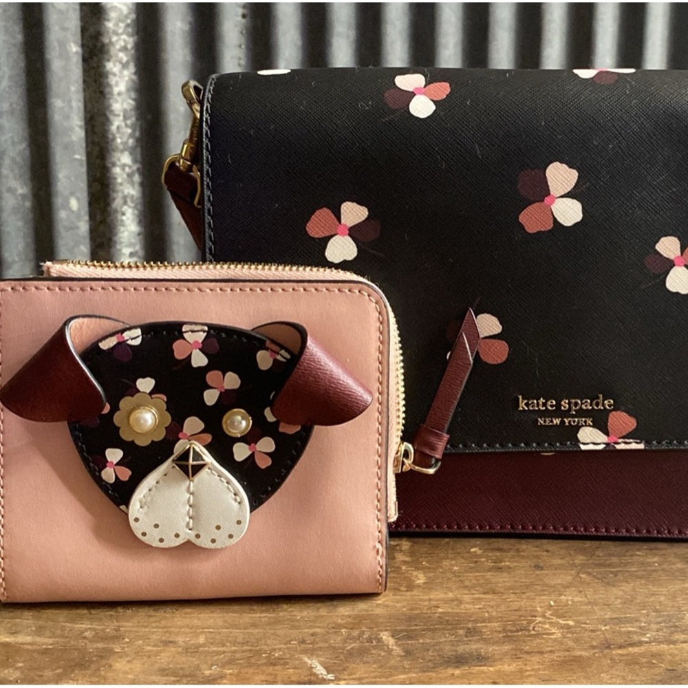 Brand new with tags Kate Spade purse and matching pup wallet